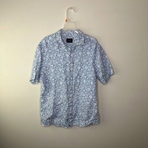 UNTUCKIT Linden Shirt Men's M 100% Linen Short Sleeve